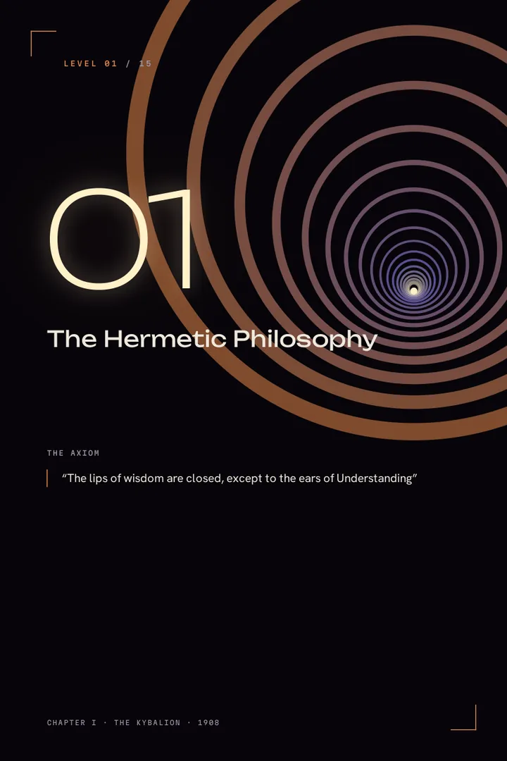 The Level 01 chapter opener, The Hermetic Philosophy